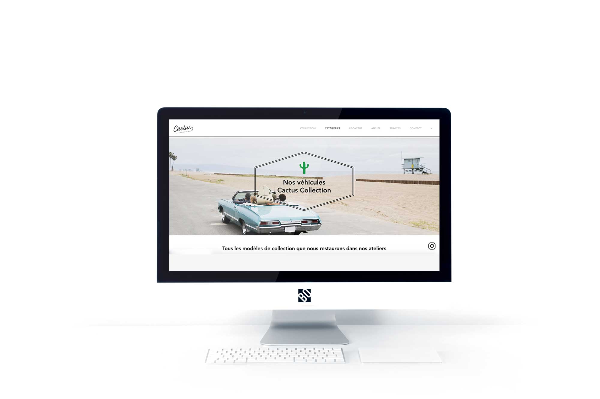 L'accès au nouveau site de Cactus Collection, site internet automobile conçu par Bolectif à Marseille.