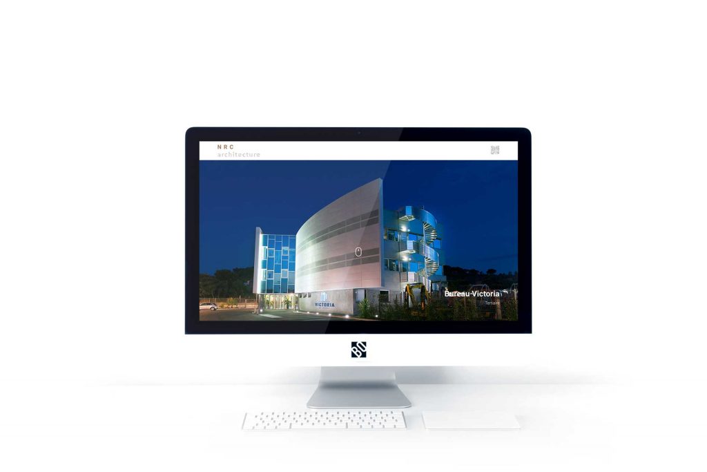 L'accès au nouveau site de NRC Architecture, site internet pour architectes créé par Bolectif à Marseille.